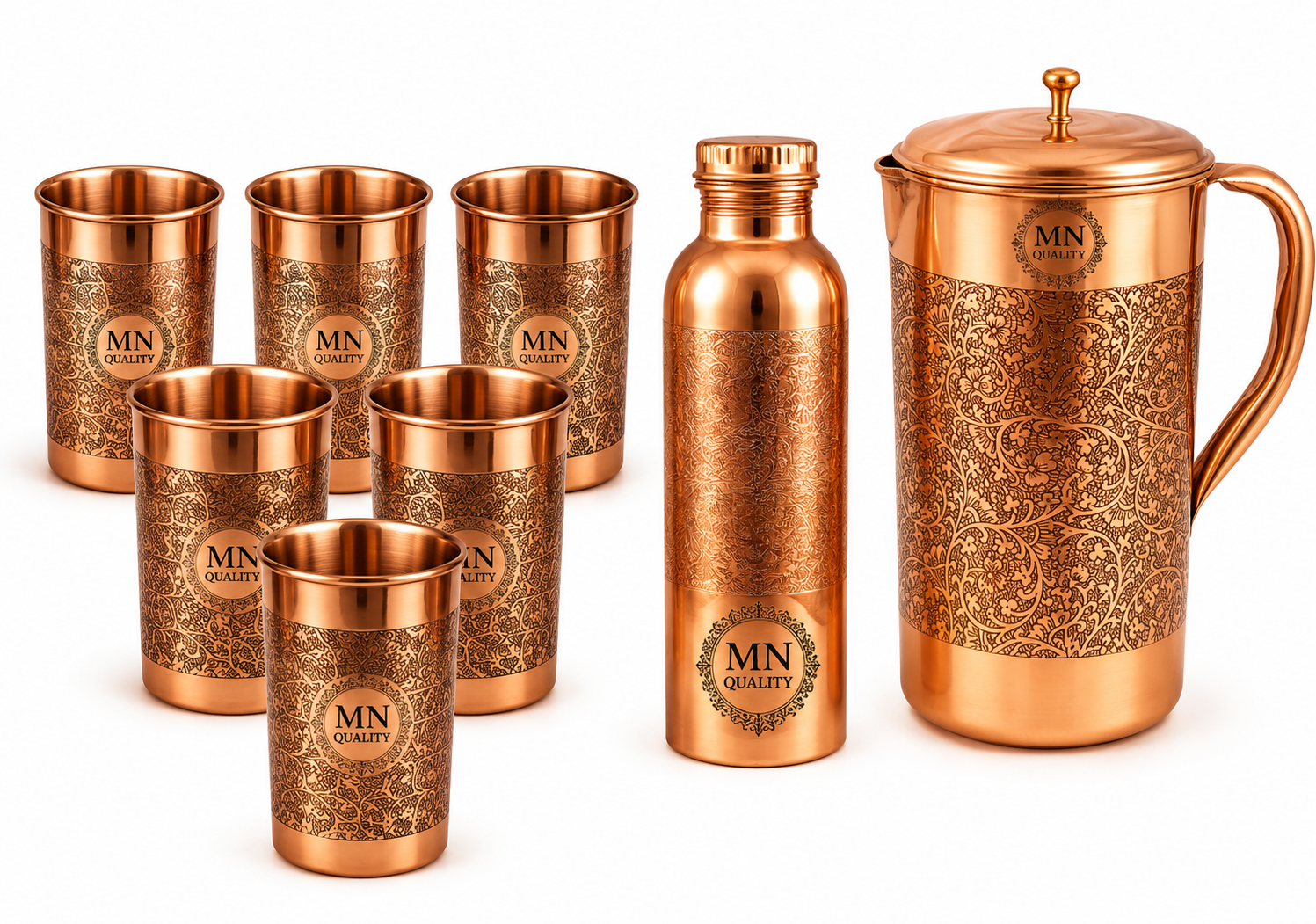 MN Quality Premium Copper Water Set
